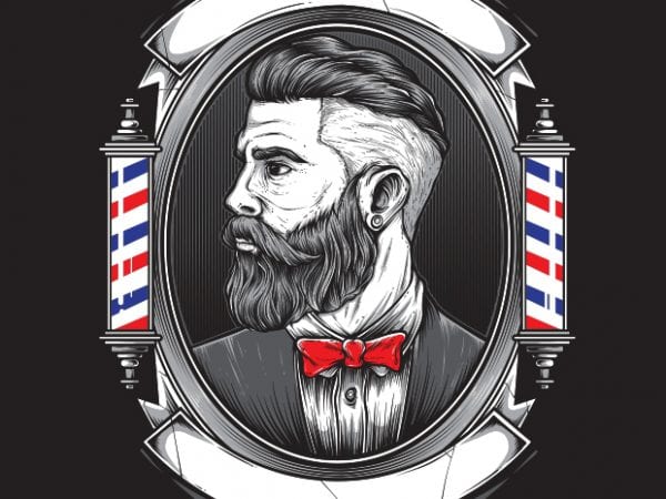 Barbershop tshirt design for sale